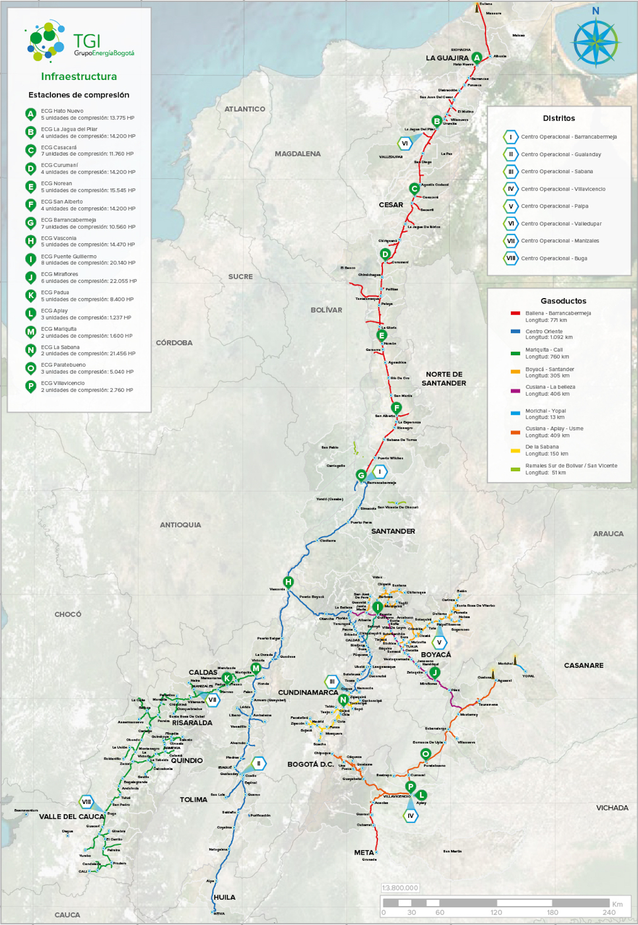 Mapa General Gasoductos TGI Ampliado